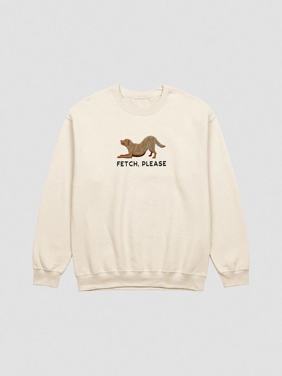 Fetch Please Sweatshirt (Embroidered) of a Golden Retriever product image (4)