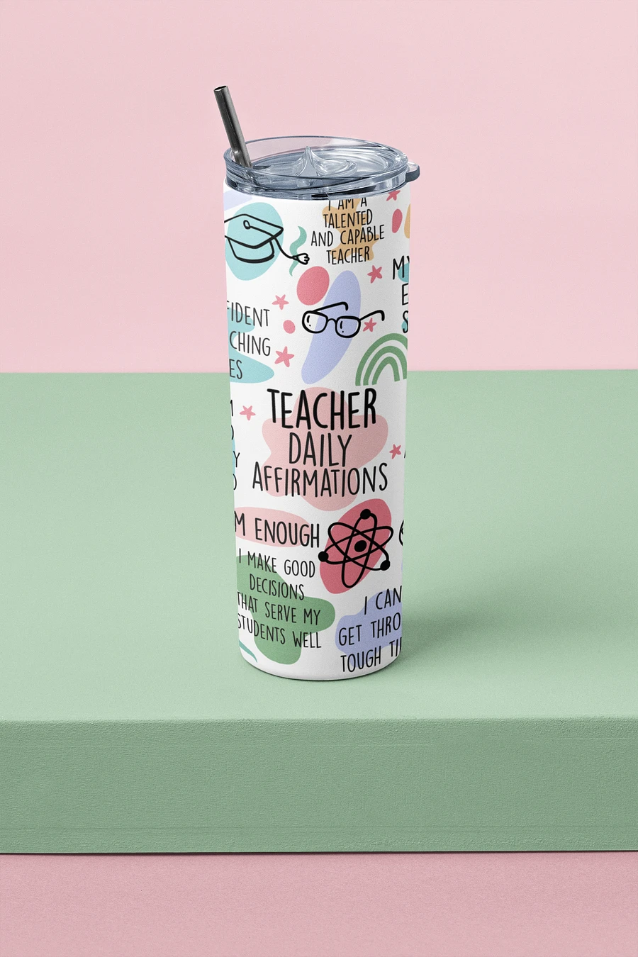 Teacher Daily Affirmations Tumbler 20 oz. product image (4)