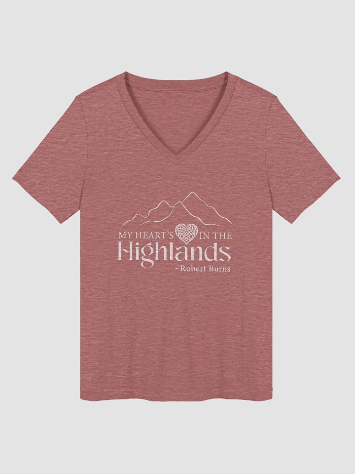 My Heart's in the Highlands Women's Relaxed Fit V-Neck Tee product image (1)