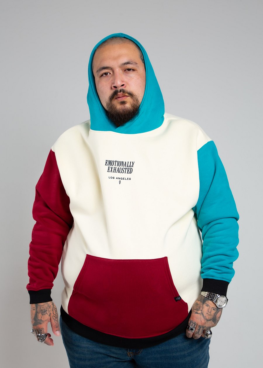 Emotionally Exhausted Color Block Hoodie product image (10)