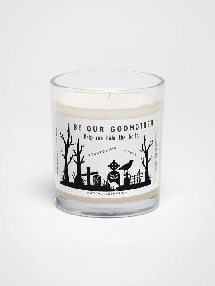Funny goth gift for a godmother - True-crime - Soy wax vegan candle product image (2)