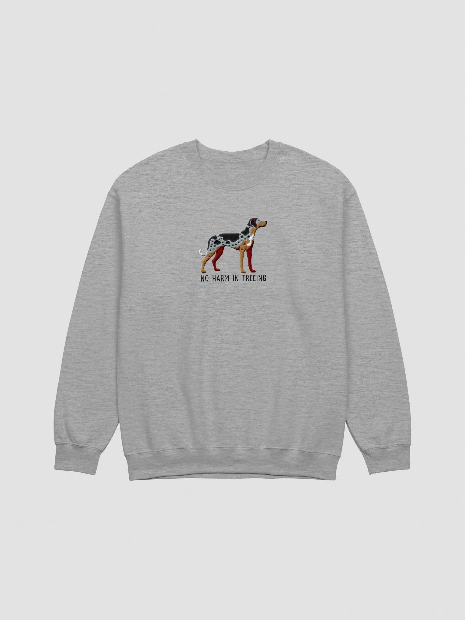 No Harm in Treeing Sweatshirt (Embroidered) of a Catahoula Leopard Dog product image (3)