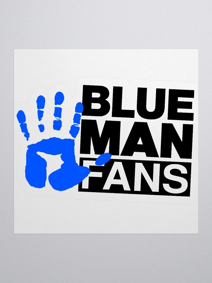 Blue Man Fans Hand Print Kiss Cut Sticker product image (2)