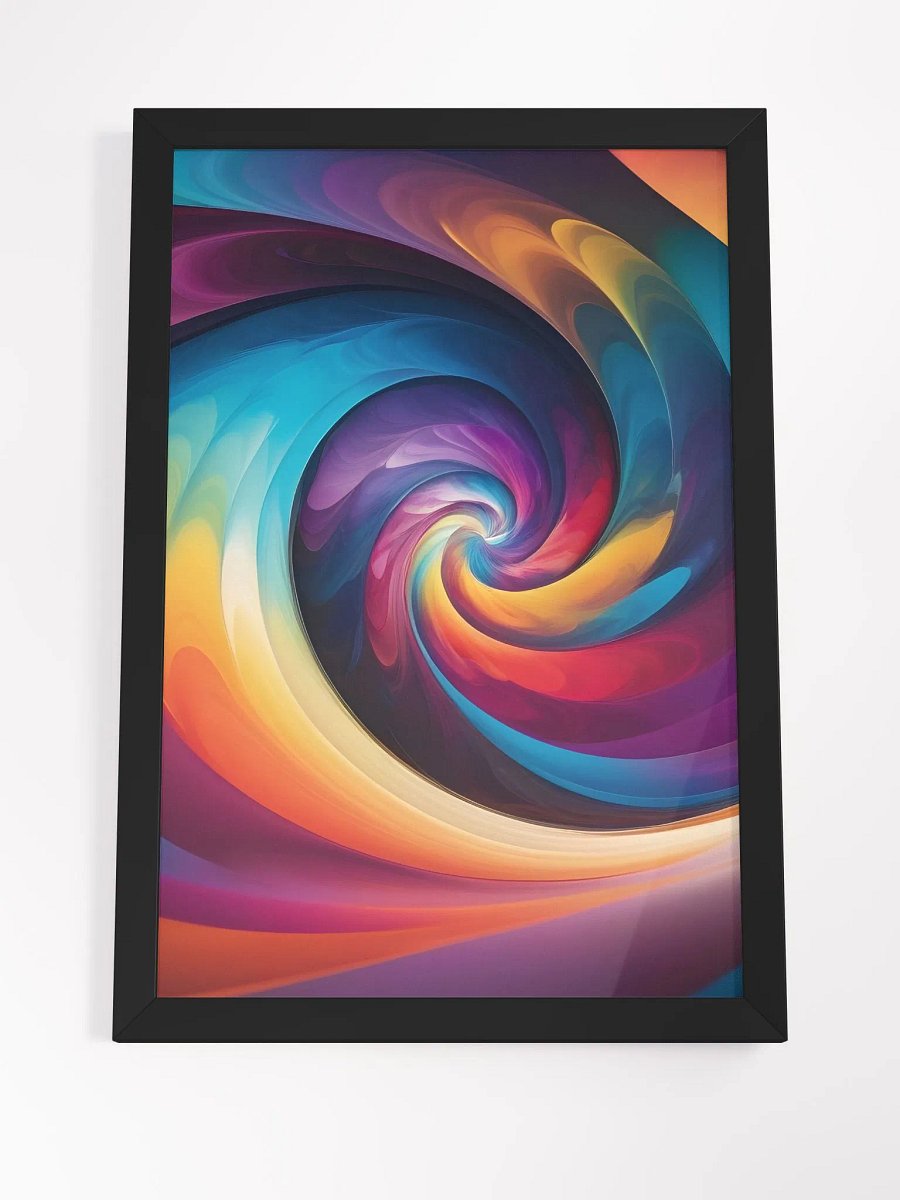 The Psychedelic Rainbow Spiral Framed Poster product image (21)