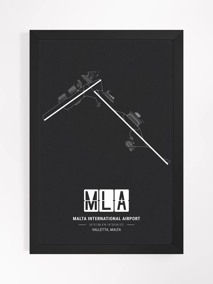 Framed Airport MLA Premium Map On Matt Paper product image (1)