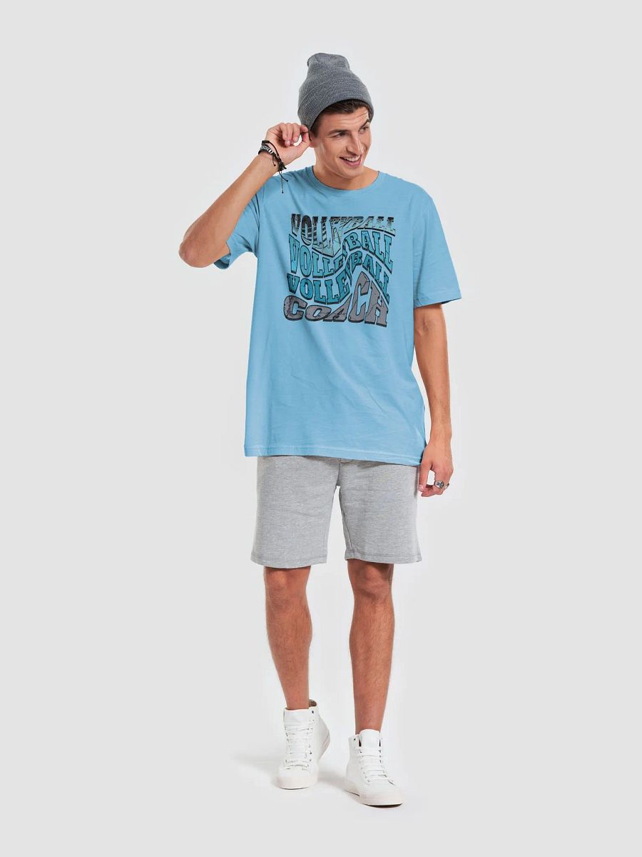 Mess Swirl Volleyball Coach Wavy Stylized T-Shirt product image (4)