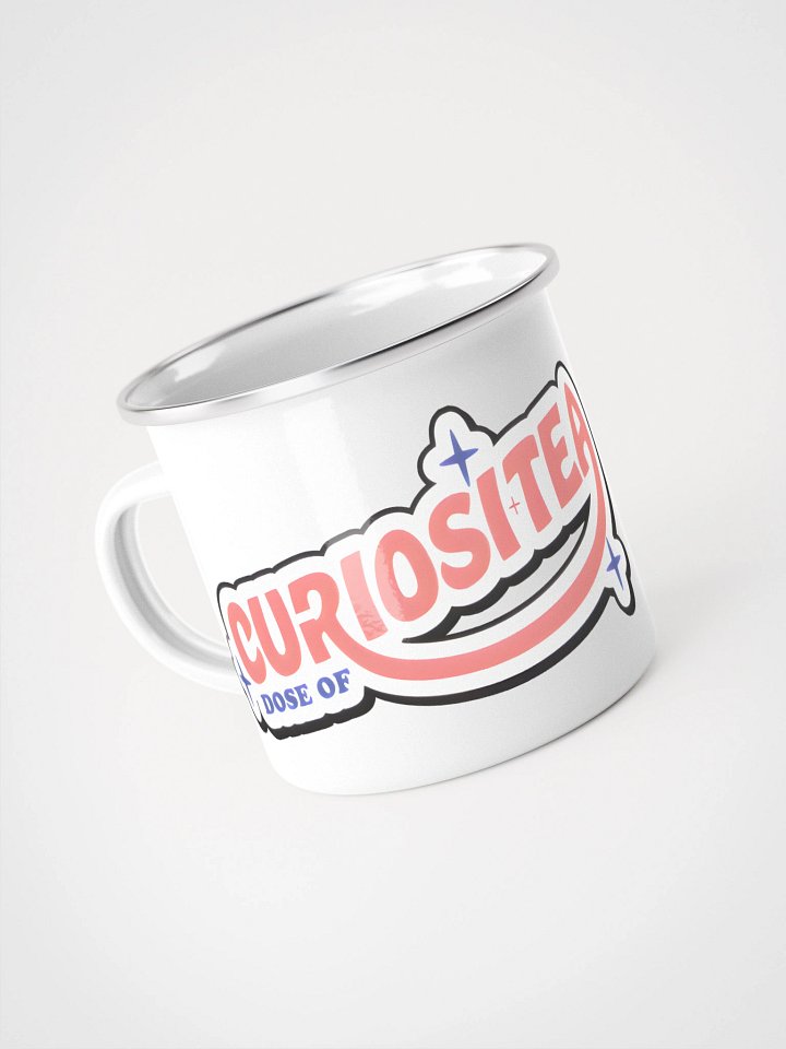 Curiositea Enamel Mug - Pink/White product image (1)