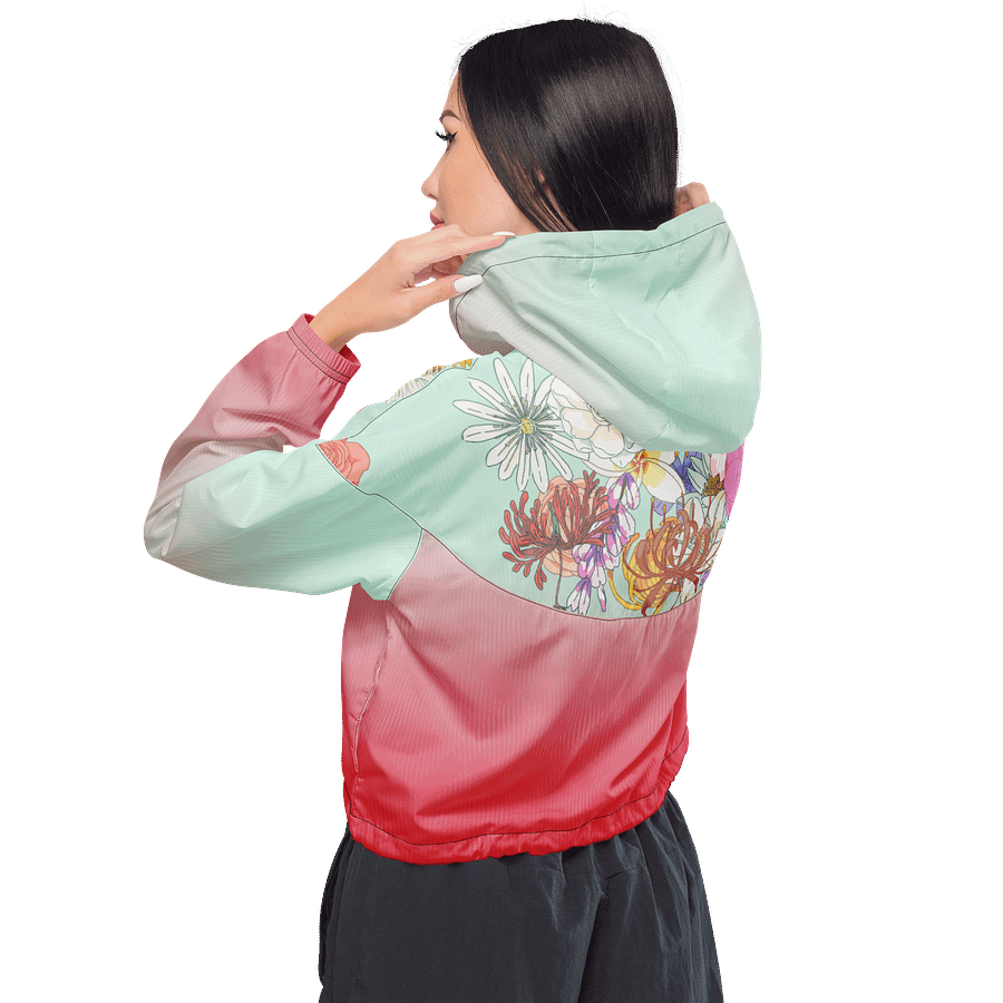 Flower Women's crop Windbreaker product image (3)