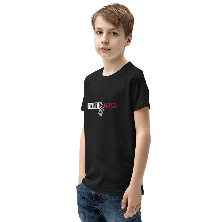 Kids Youth Short Sleeve T-Shirt Only Boss Lettering product image (3)