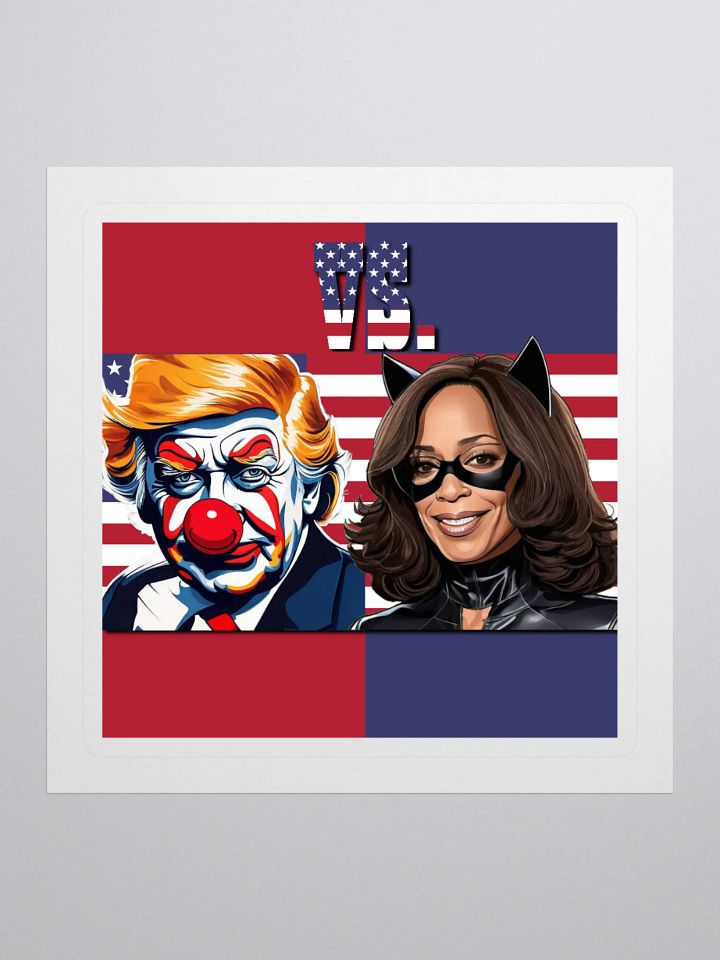 Joker Trump vs. Cat Harris Kiss Cut Stickers product image (1)