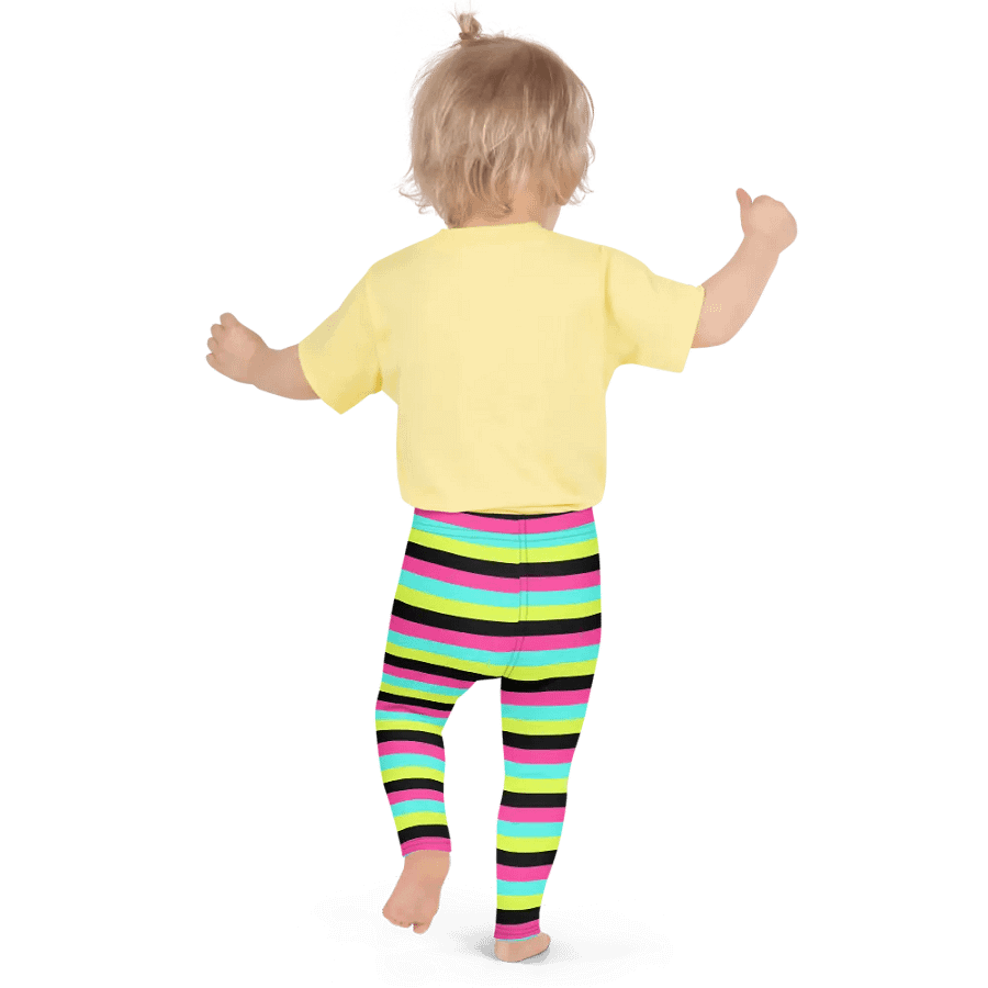 Colorful Spring Leggings for Girls with stripes, Leopard Collection product image (3)