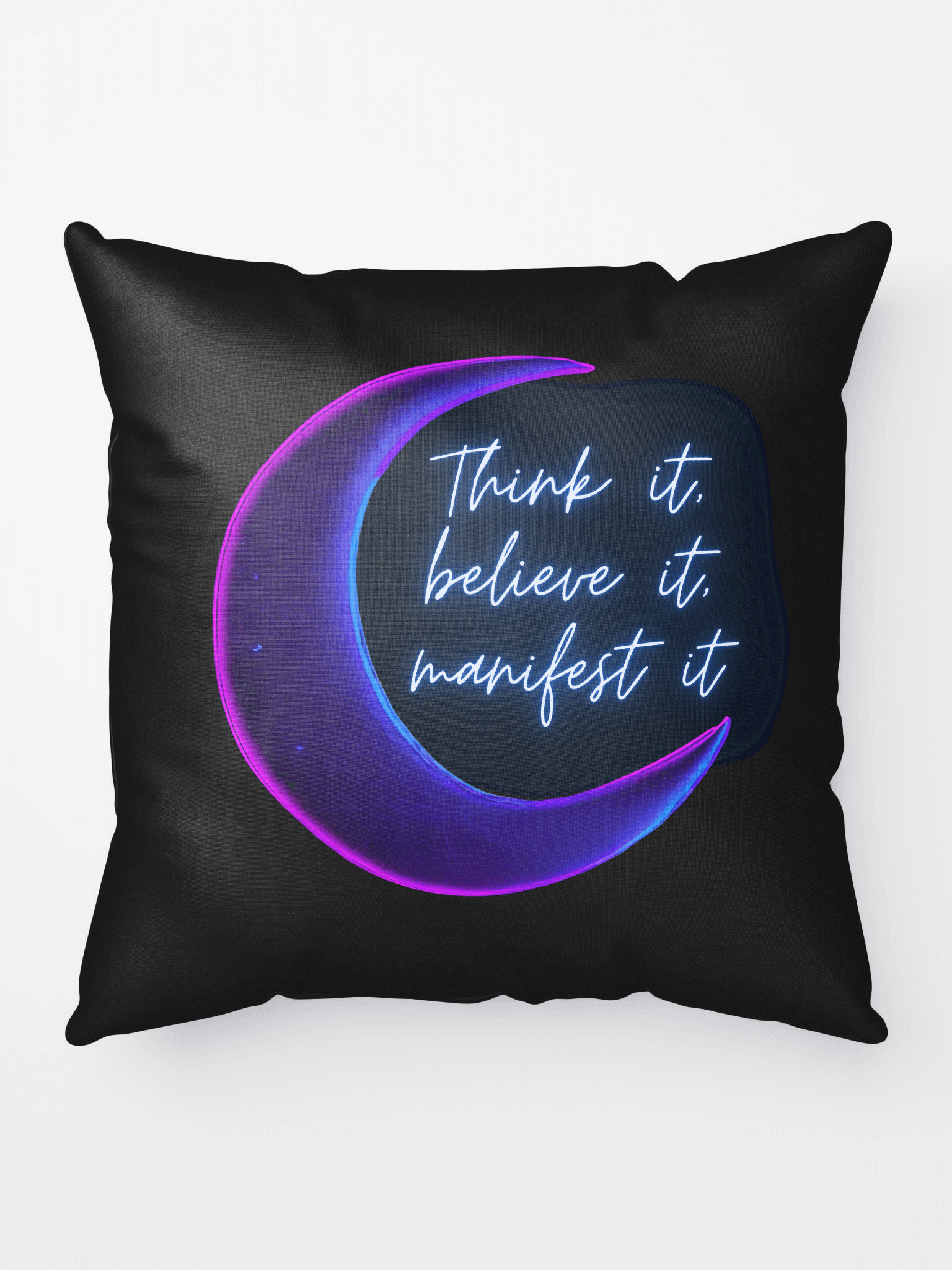 Neon Manifestation Crescent Pillow product image (10)