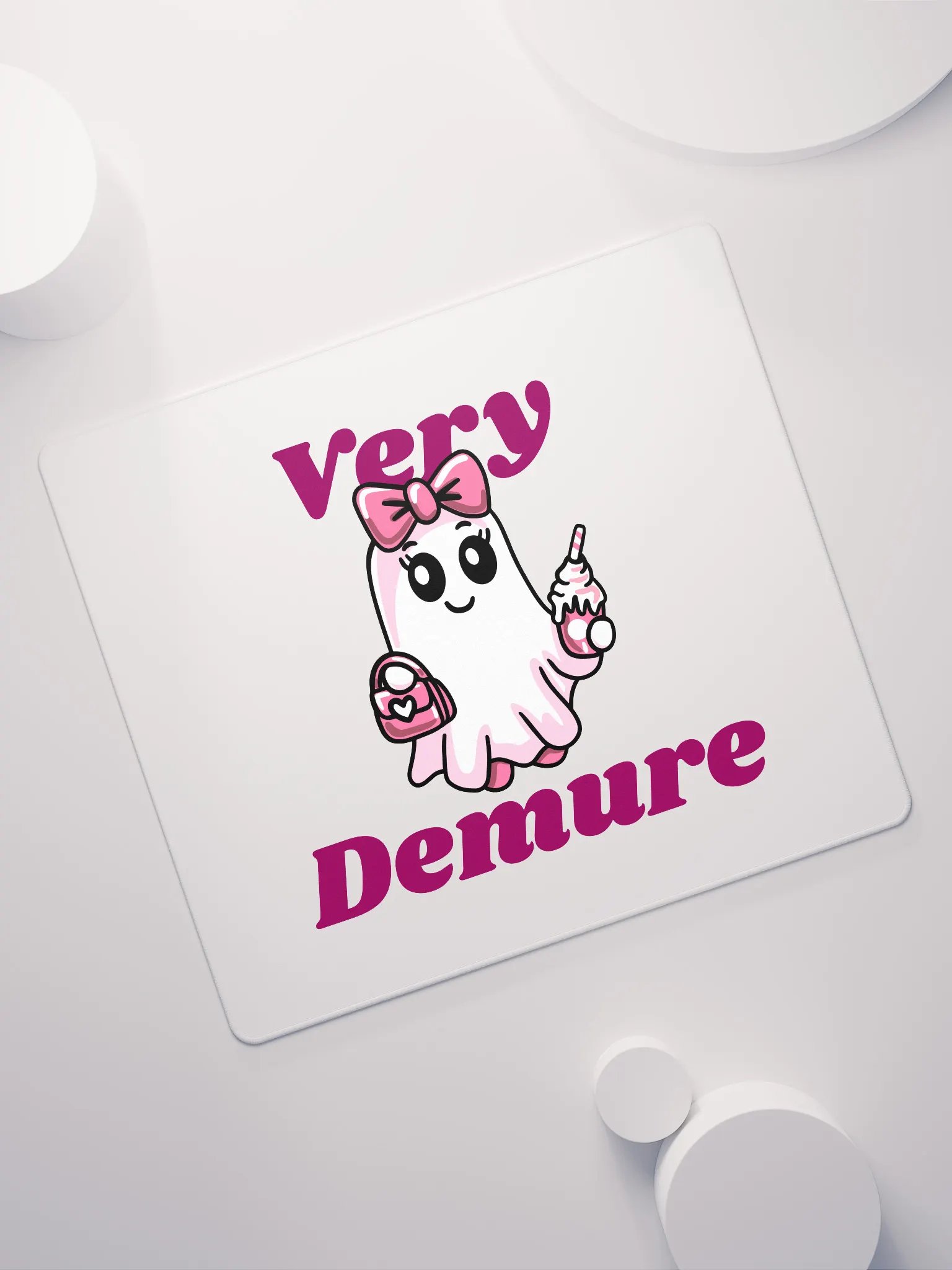 Very Demure Cute Ghost Gaming Mouse Pad product image (7)