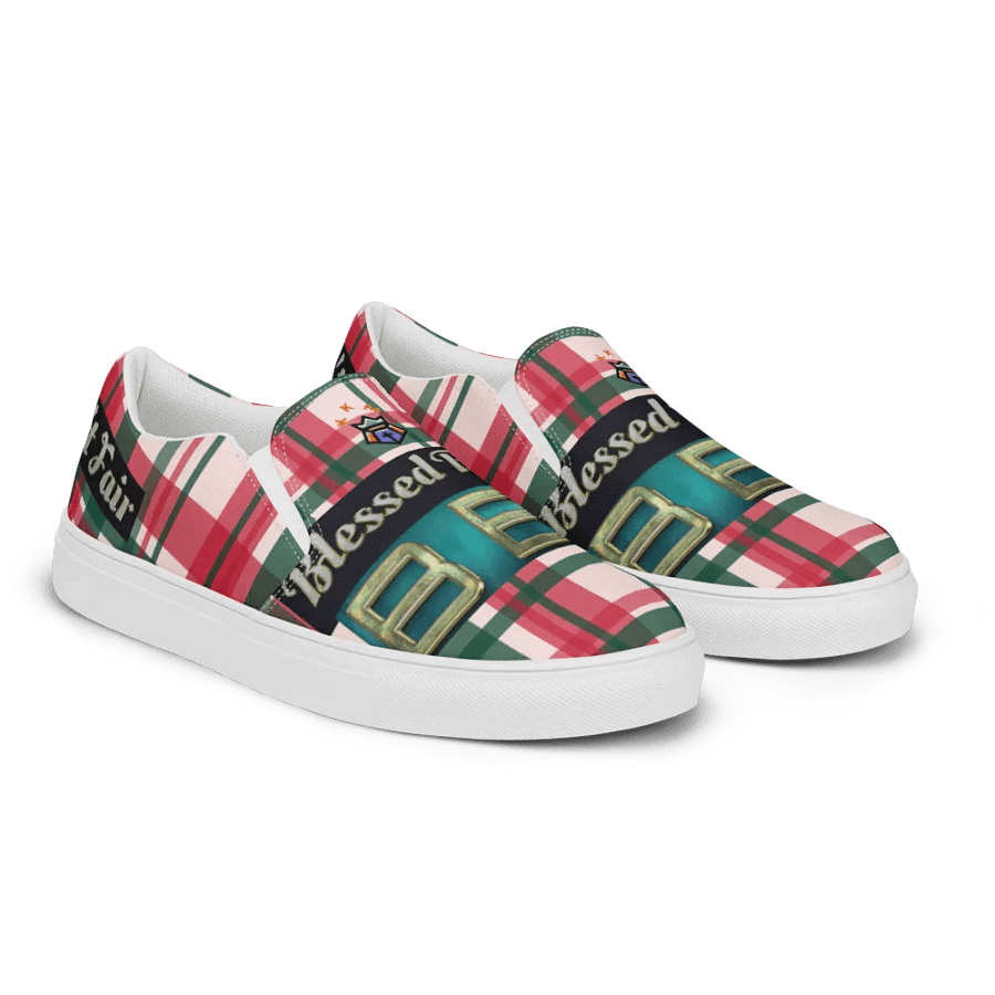 BBG Red and Green Plaid Women's Slip On product image (9)
