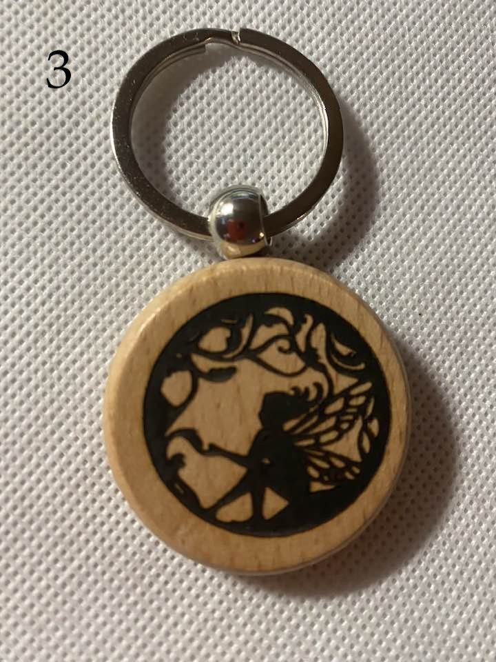 Fantasy Wooden Engraved Keychains | Dragons, Magic & Mythical Creatures | Choose Design product image (3)