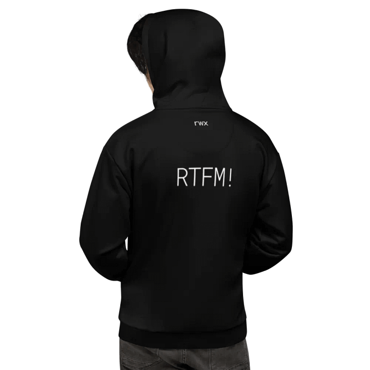 need help? RTFM! hoodie (dark mode) product image (1)
