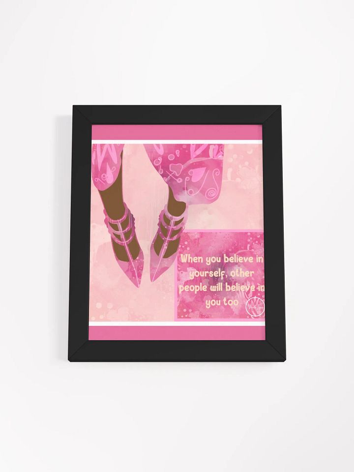 Believe in Yourself Pink Swirl Heels Poster product image (1)