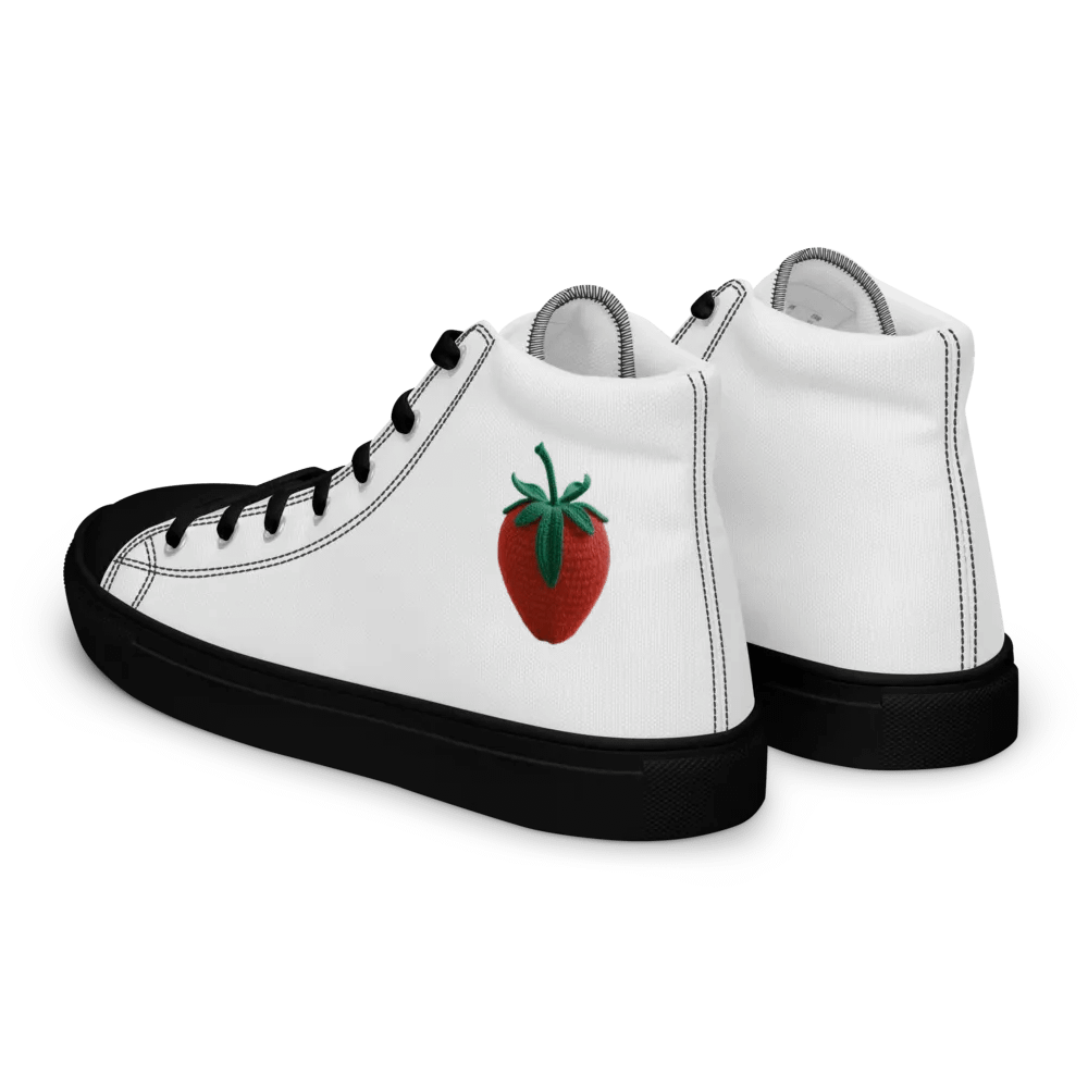 CozyAvocado Women's High Top Canvas Shoes Strawberry #01 product image (6)