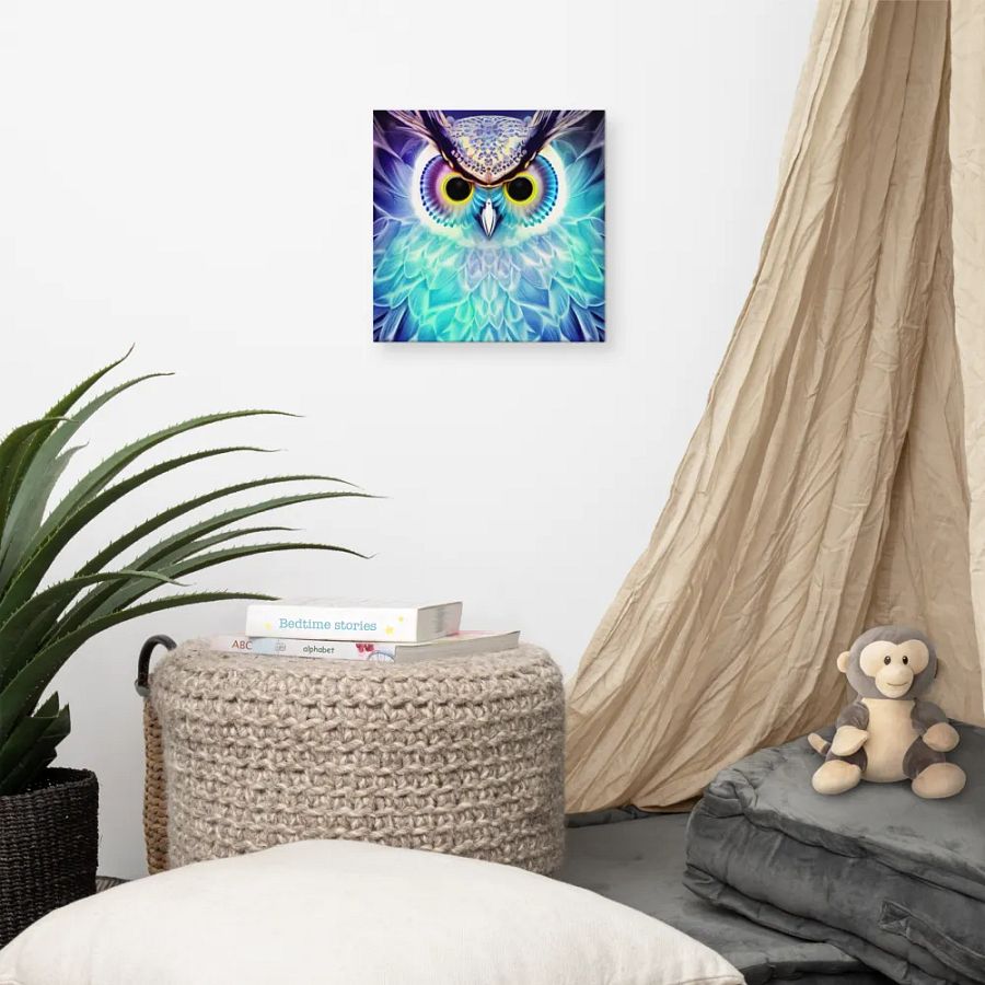Fantasy Fractal Owl Art - v10 product image (7)