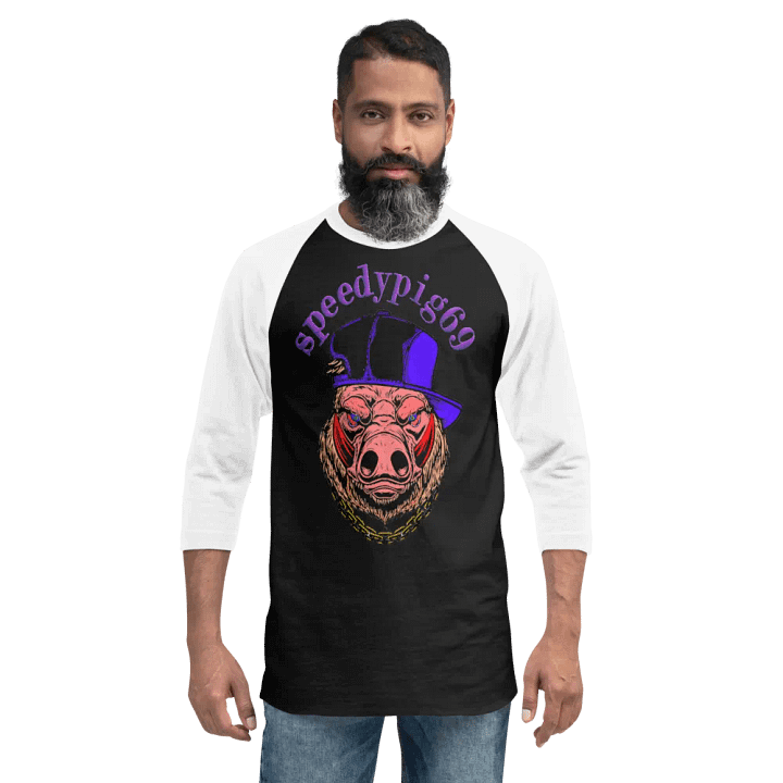 Intense Piggy Style ¾ Sleeve Tee product image (12)