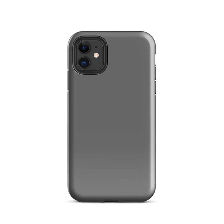 Thunderstorm Grey Solid Colour iPhone® Glossy Tough Case product image (2)