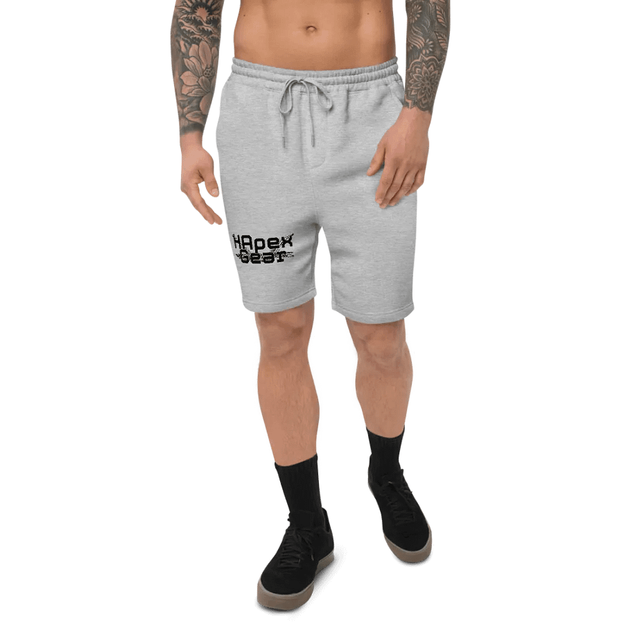 Black HApex Gear White Logo Men's Fleece Shorts product image (3)