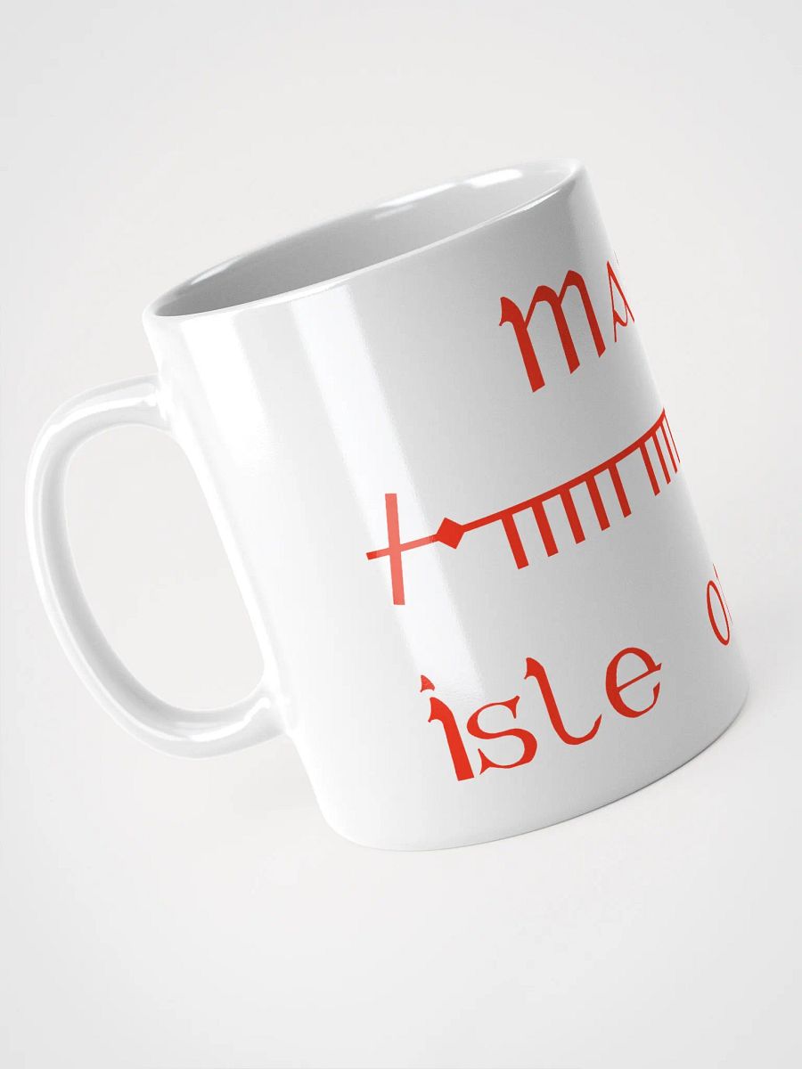 Mannin/Isle of Man Scholastic style Ogham white Mug product image (4)