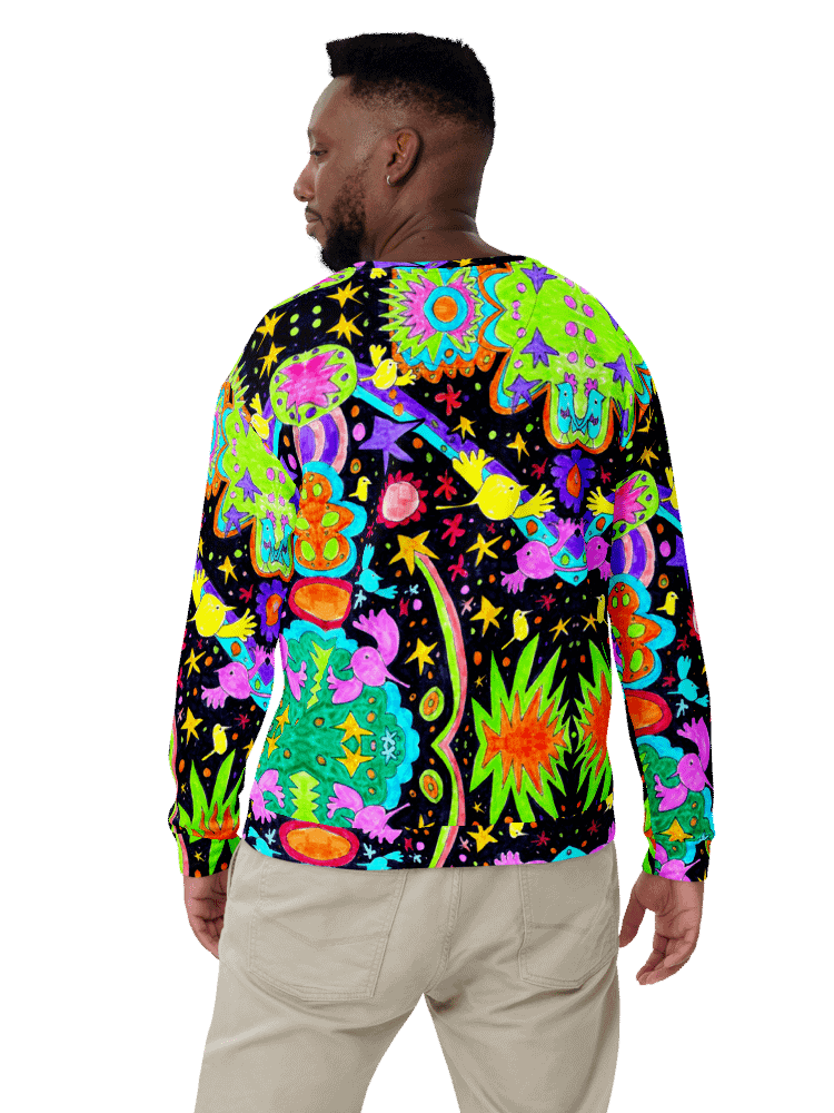 Abstract Cosmic Doodle Art Unisex Recycled Sweatshirt product image (10)