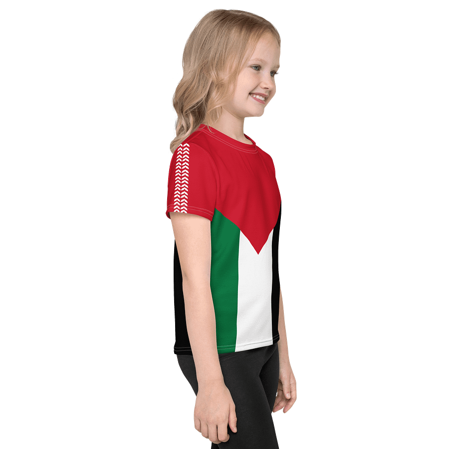 Palestine Flag Olive Vine Short Sleeve Kids T-shirt product image (6)