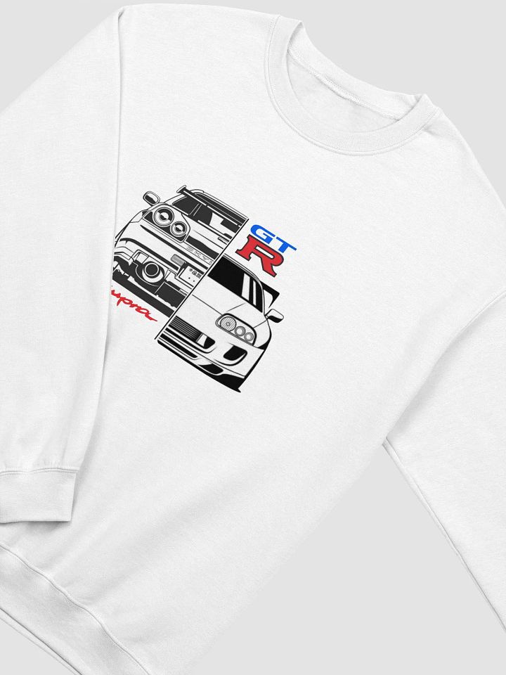GTR R34 and Toyota Supra crewneck shirt product image (2)