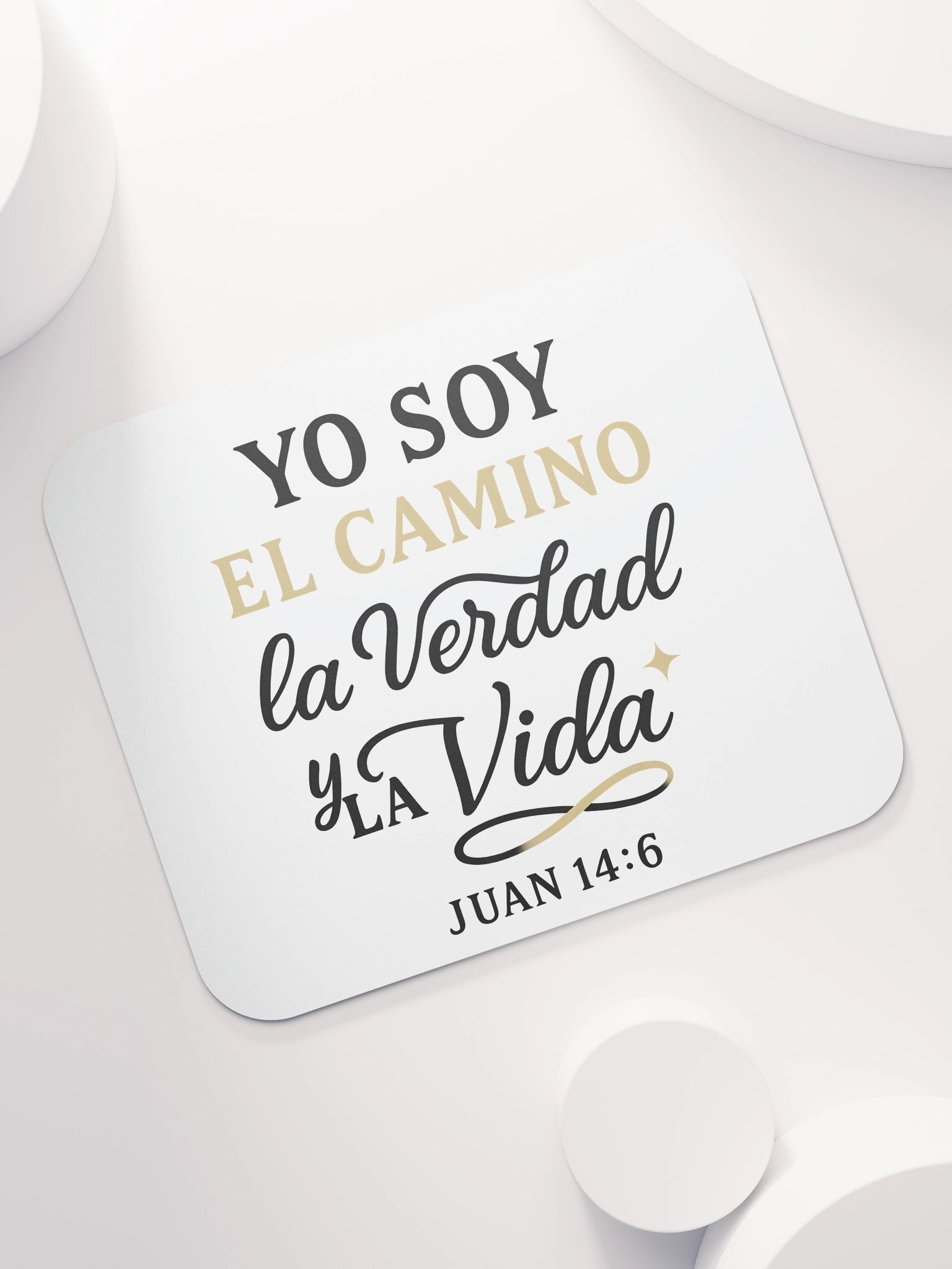 Faith Mouse Pad – “Yo Soy el Camino, la Verdad y la Vida” – Spanish Christian Design product image (7)