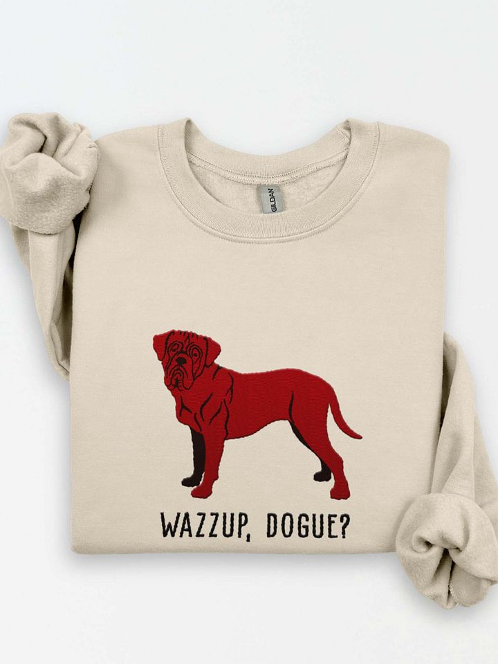 Wazzup, Dogue Sweatshirt (Embroidered) of a Dogue de Bordeaux(Chocolate) product image (1)