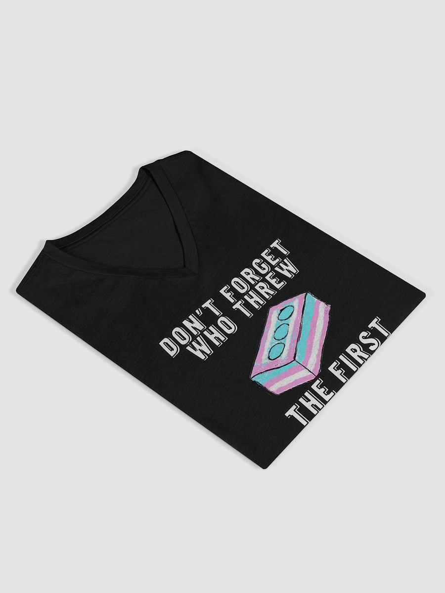 Don't Forget Who Threw The First Brick Relaxed V-Neck Tee product image (45)