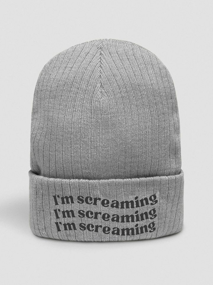 I'm Screaming (Black Text) Beanie product image (4)