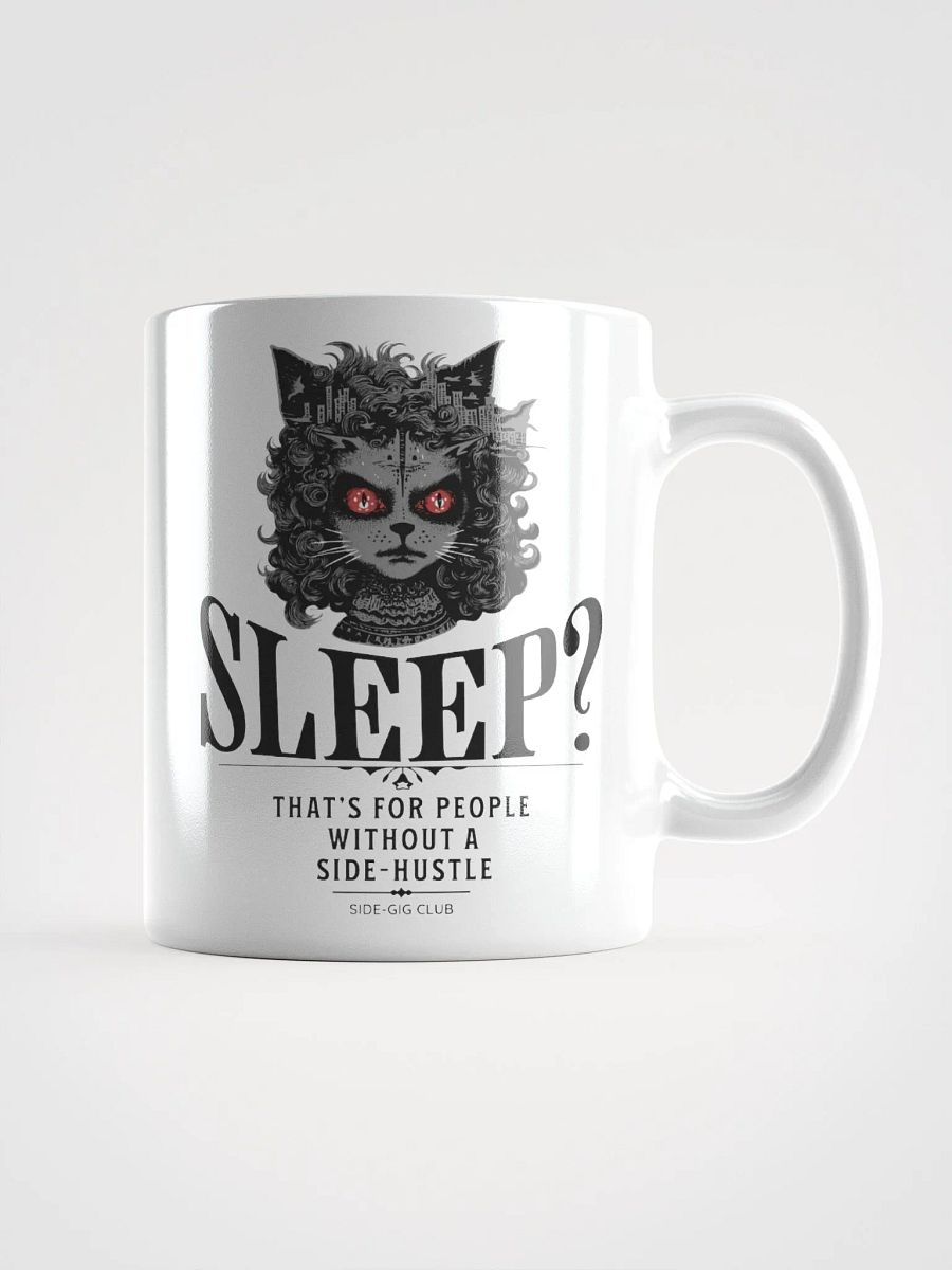 Sleepless Hustle: Intense Cat Eyes Mug product image (1)