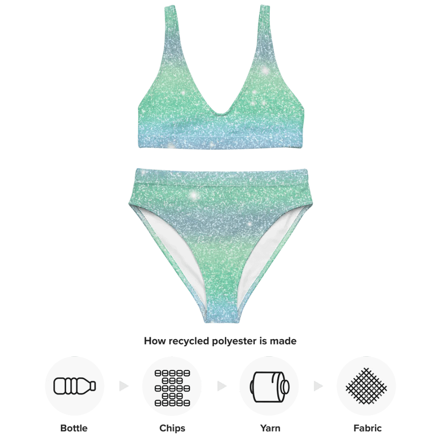Glitter Unicorn Texture Design High Waisted Bikini (8) product image (4)