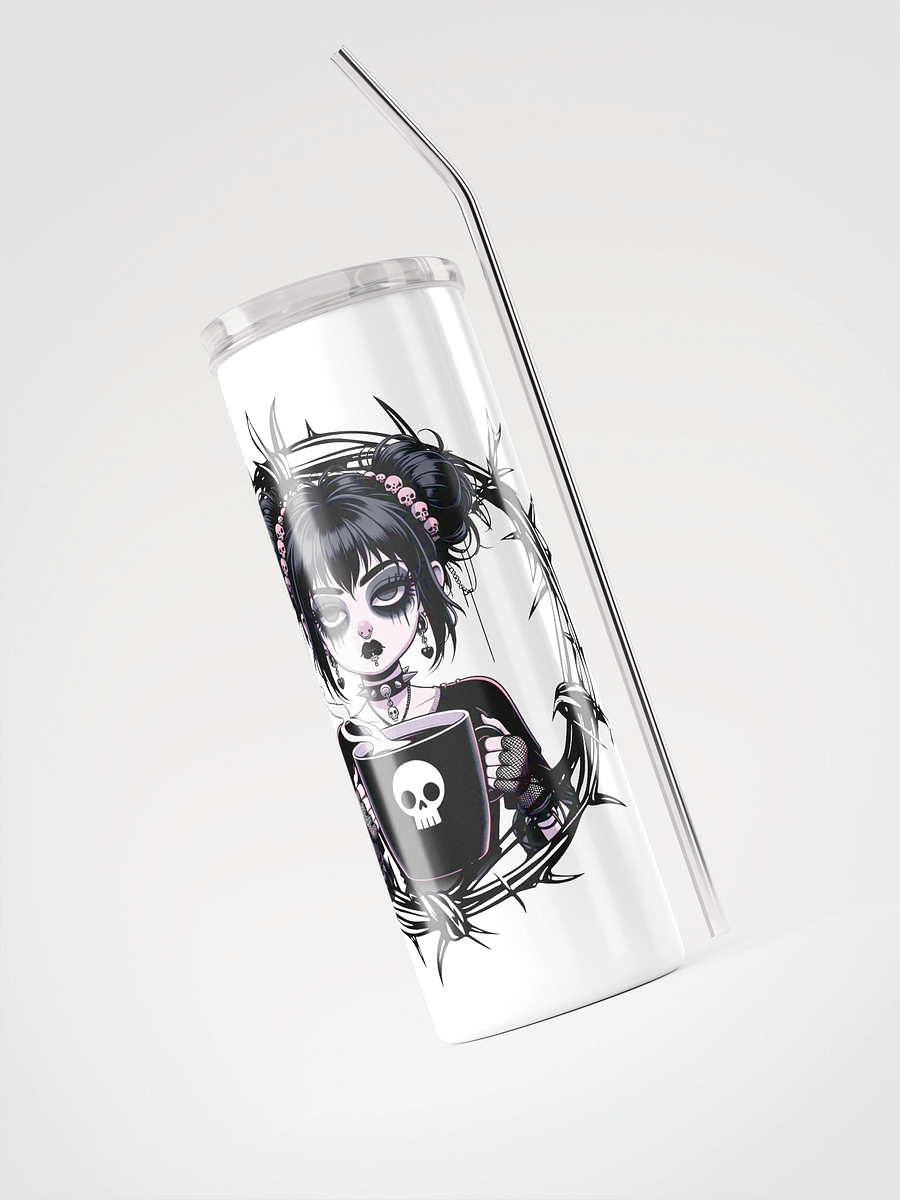 Bitter But Sweet Goth Coffee Girl Steel Tumbler product image (3)