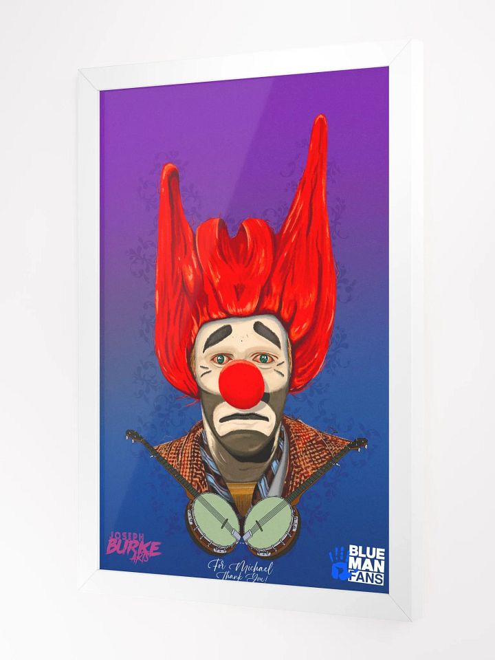 Floppy the Banjo Clown - The Man, The Myth, The Legend... Framed Print product image (1)
