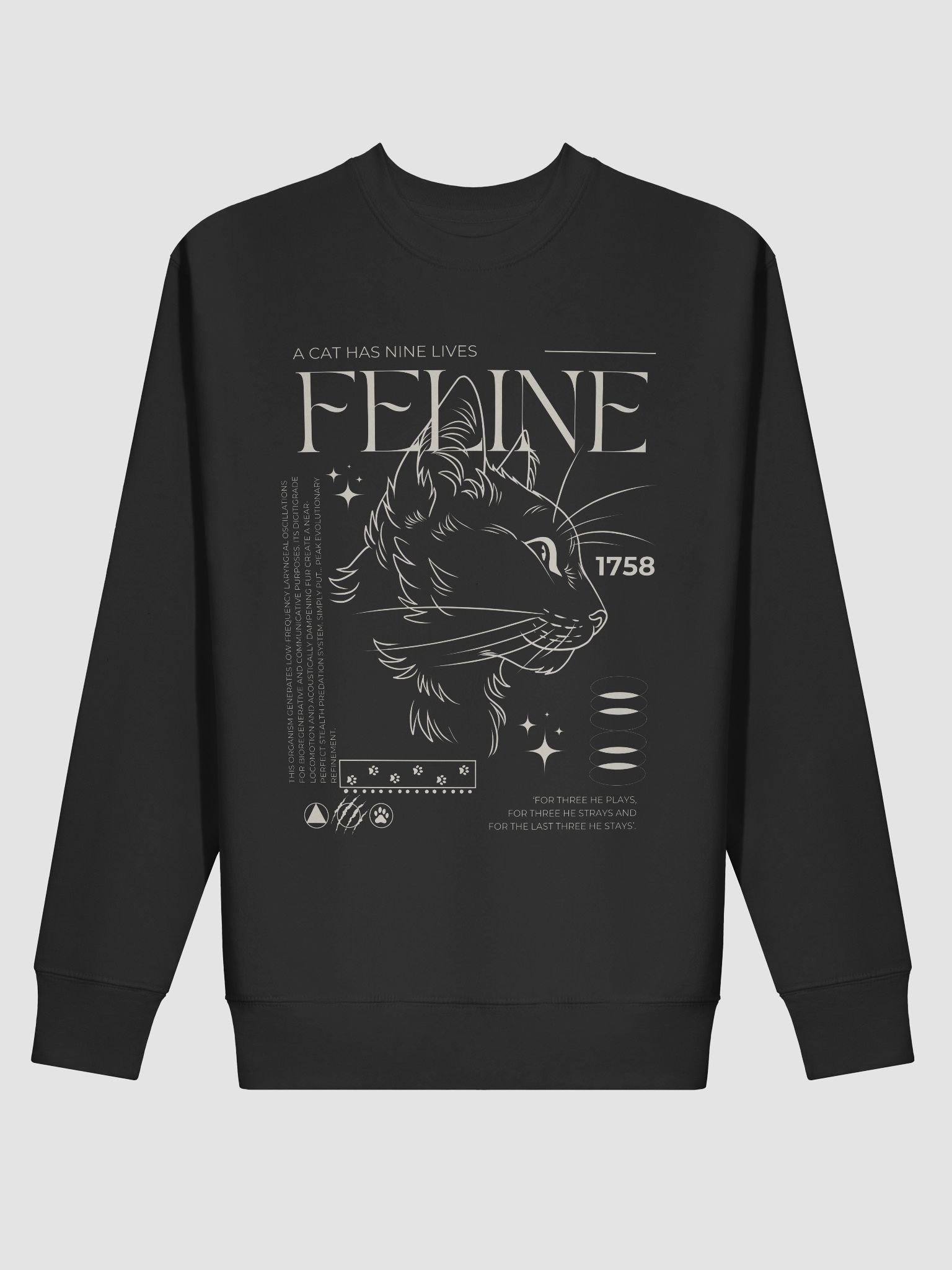 Feline Design Comfortable Sweatshirt product image (2)