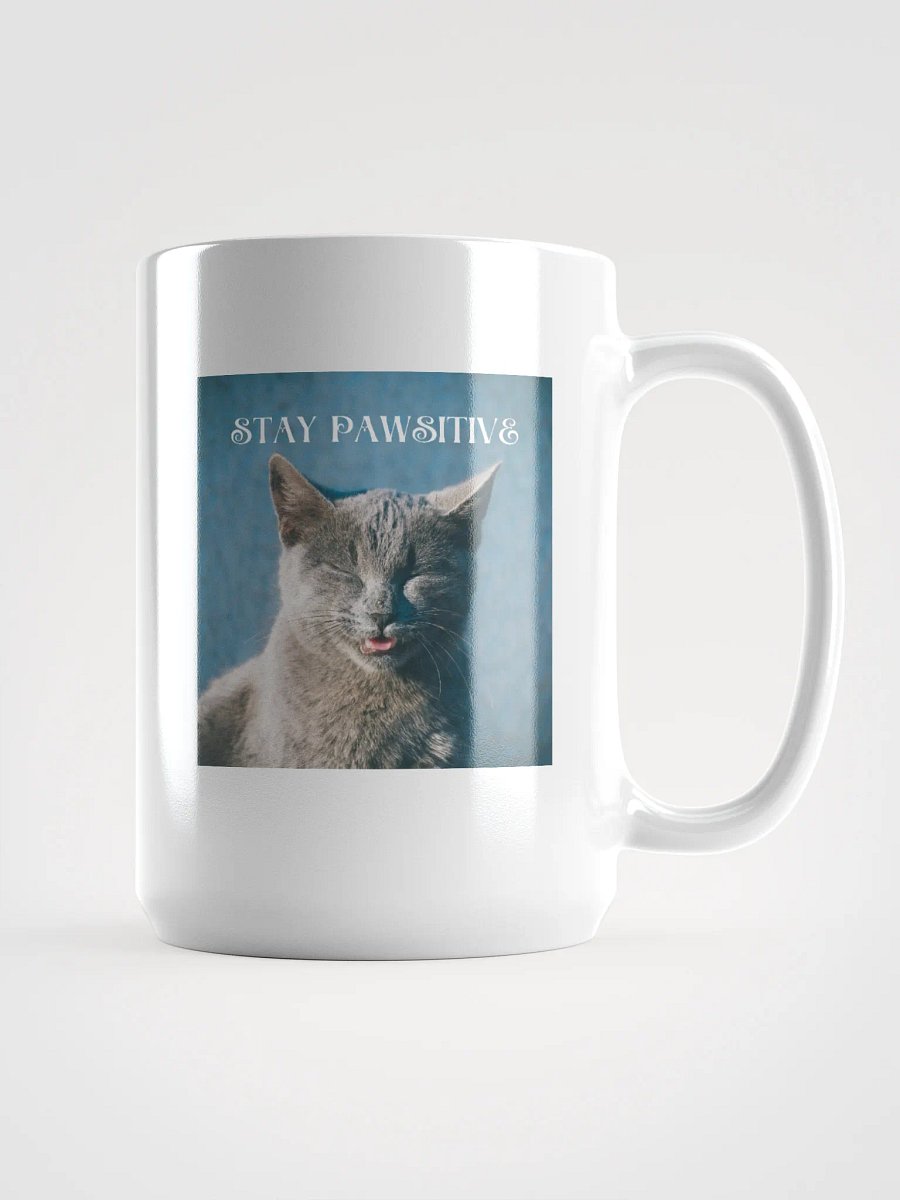 Stay Pawsitive White Glossy Mug product image (1)
