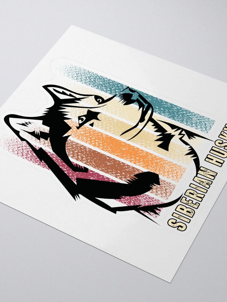 Siberian Husky Gradation Color Kiss Cut Sticker product image (4)
