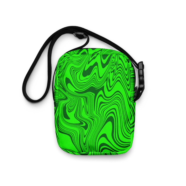 Utility Crossbody Bag - Abstract Green Swirls product image (1)