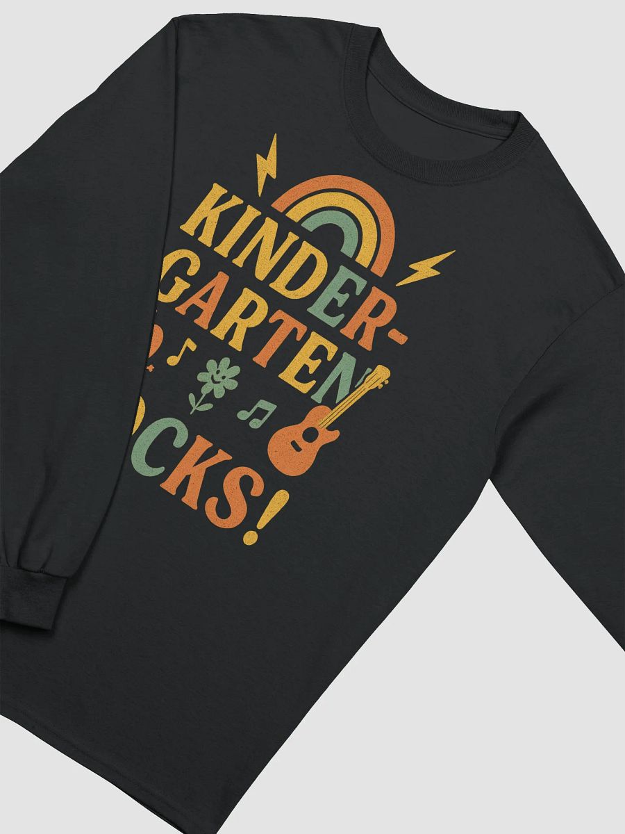 Kindergarten Rocks! Long Sleeve – Colorful Music-Themed Teacher Shirt product image (21)