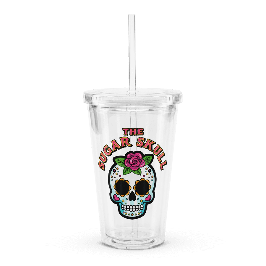 The Sugar Skull - Double Wall Clear Plastic Tumbler product image (3)