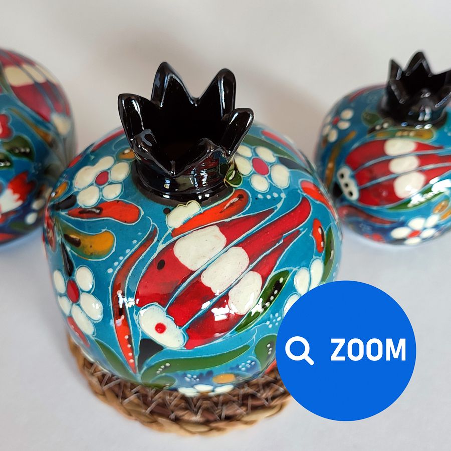 Decor 3-piece Pomegranate Handmade Ceramic set — handmade pottery product image (9)