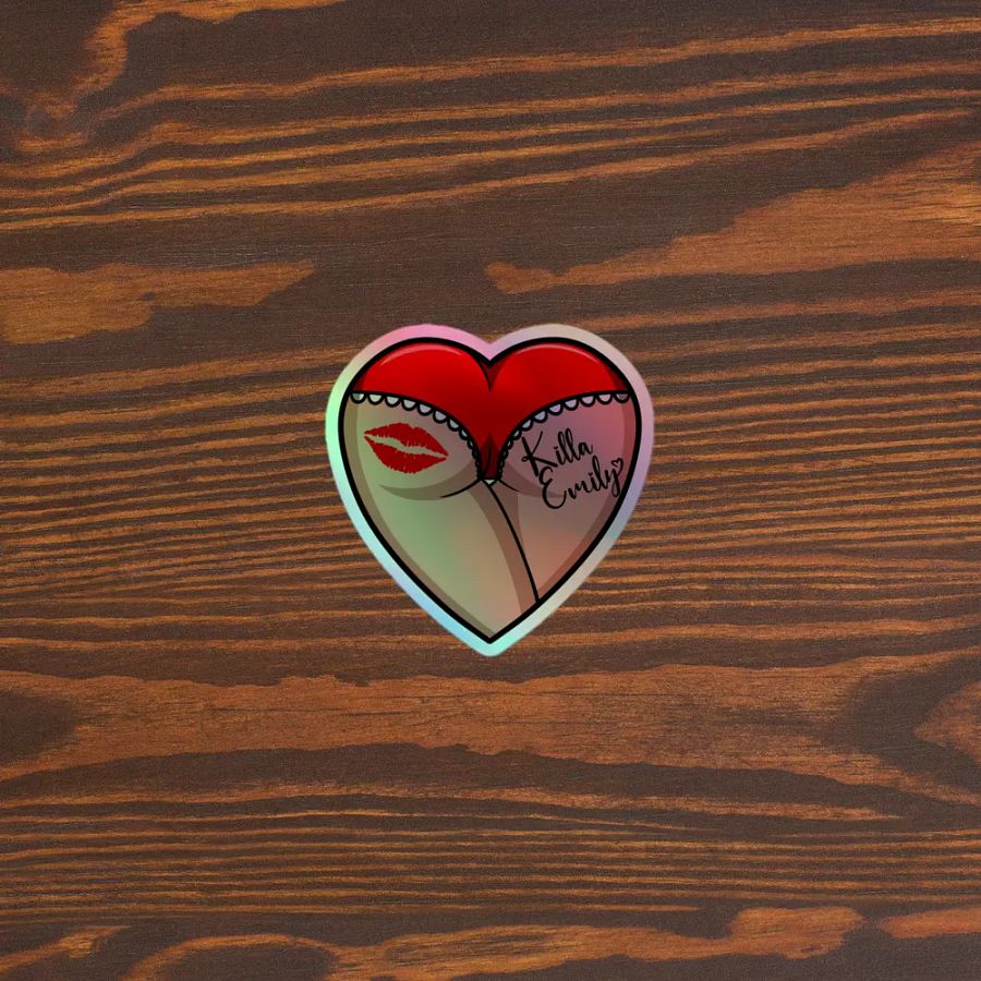 RED HEART BUTT STICKER product image (5)