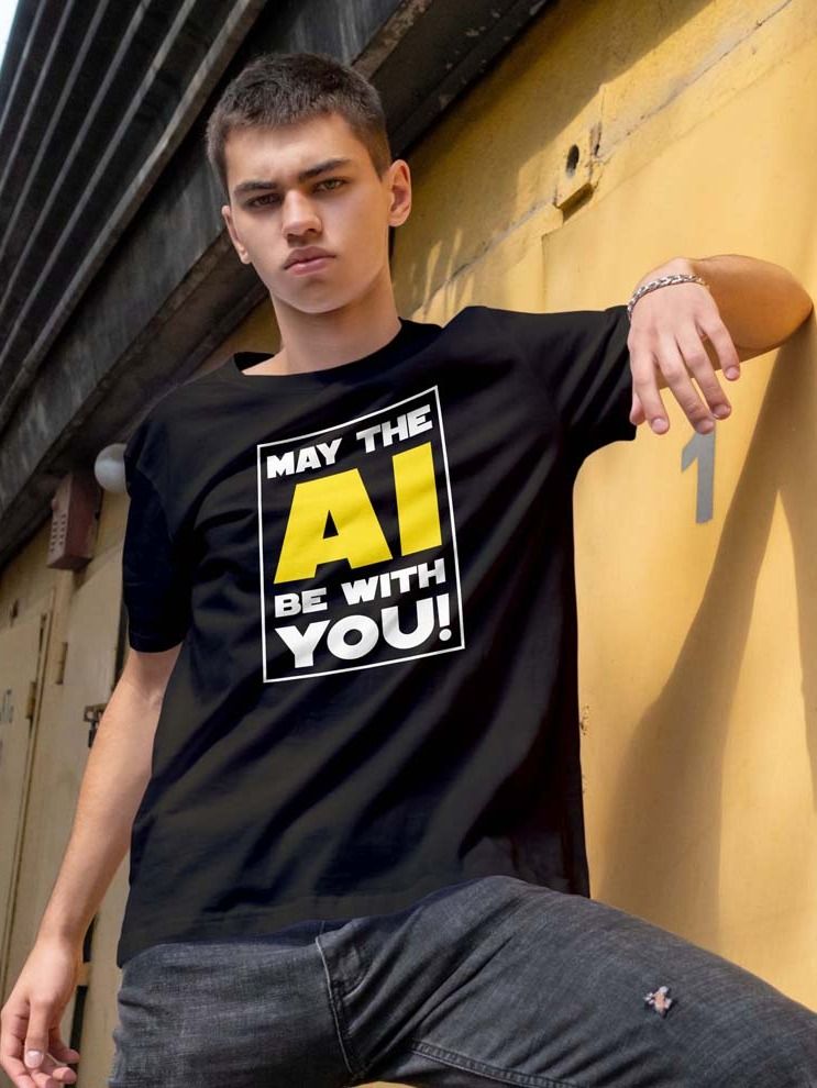 AI T-Shirt : "May the AI Be With You" product image (1)