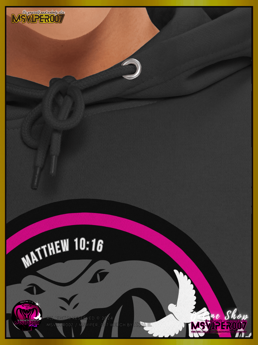 Hoodie - "MsViper_007™ Brand Classic" [pink/blk emblem] - Streetwear/Active Hoodie By Anna H. product image (7)