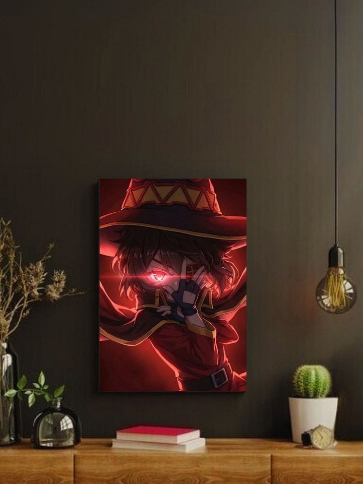 Konosuba Megumin Explosion Eye Glow – Glossy 8x10 Metal Print product image (2)