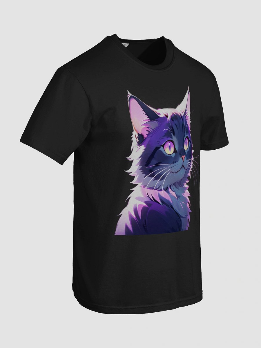 Glowing Purple Cat / Neon Feline Vision T-Shirt product image (8)